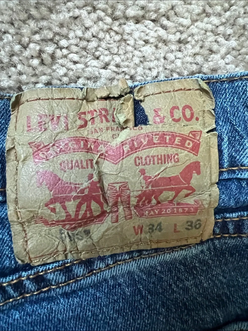 Levi’s 505 Men's Jeans in Blue Wash 34x36